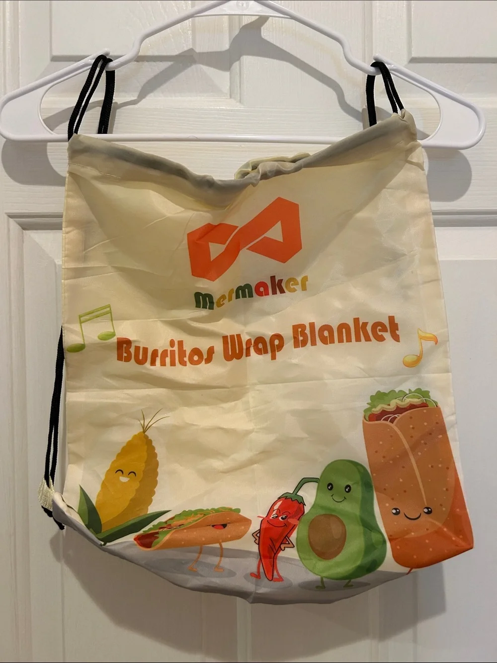 burrito drawstring sack
